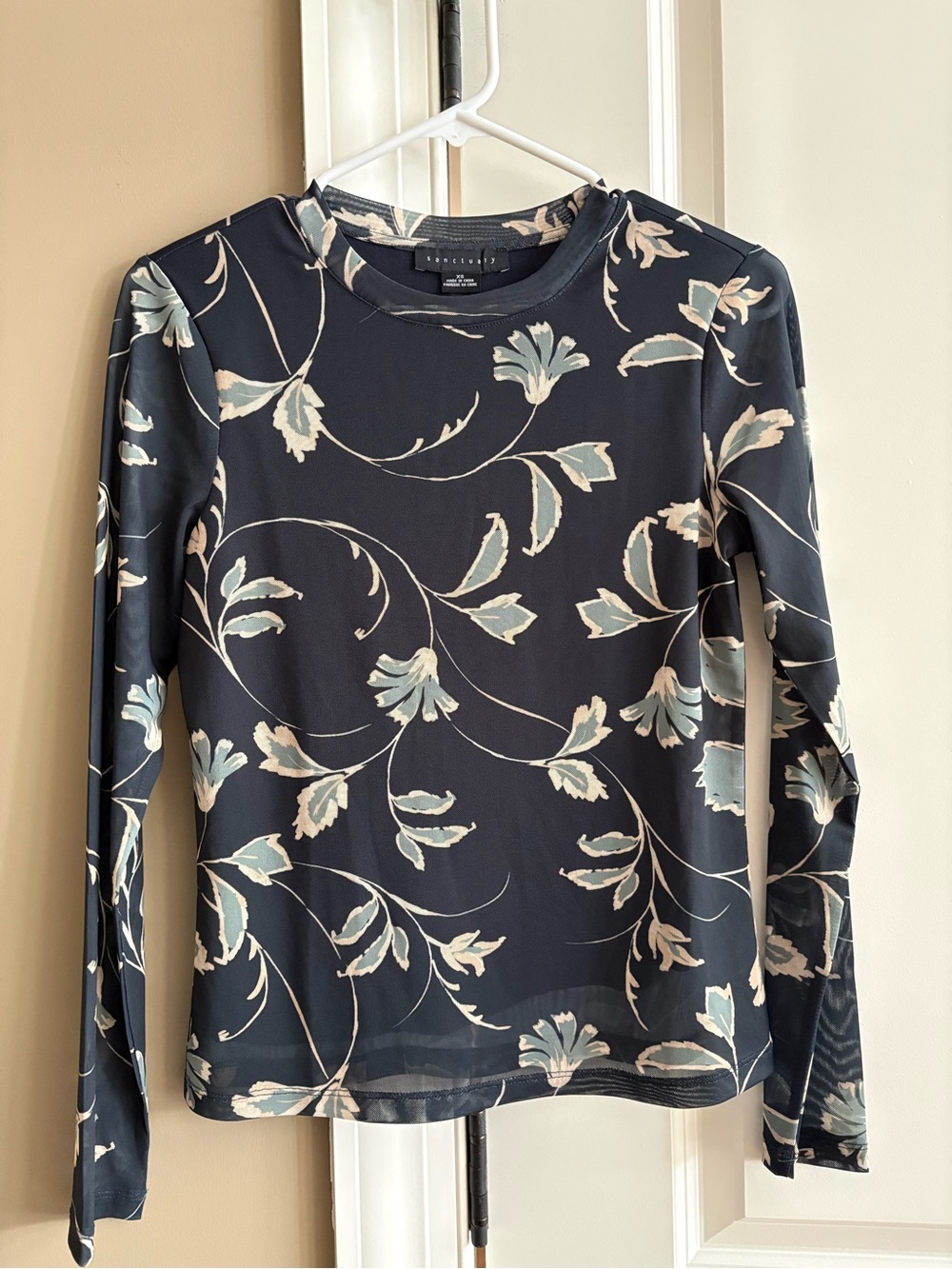 Sanctuary floral mesh shirt